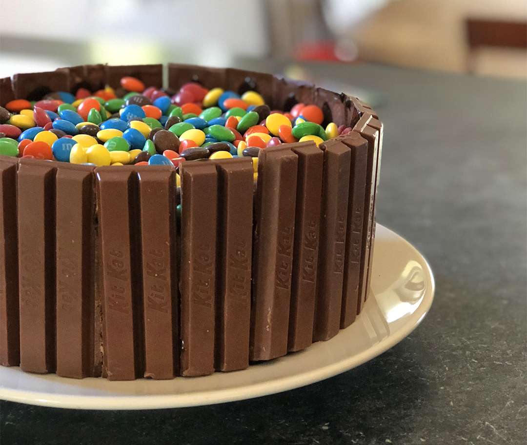 M&M's and Kitkat Cake